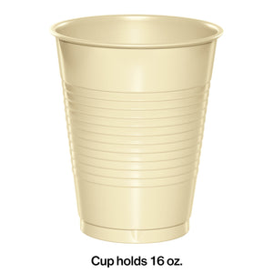 Ivory 16 oz Plastic Cups (20 counts)