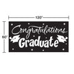 Gigantic Greeting Graduation Banner Black 10 Ft (  1 count)