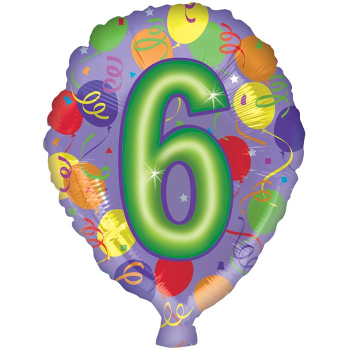 18" Number 6 Balloon