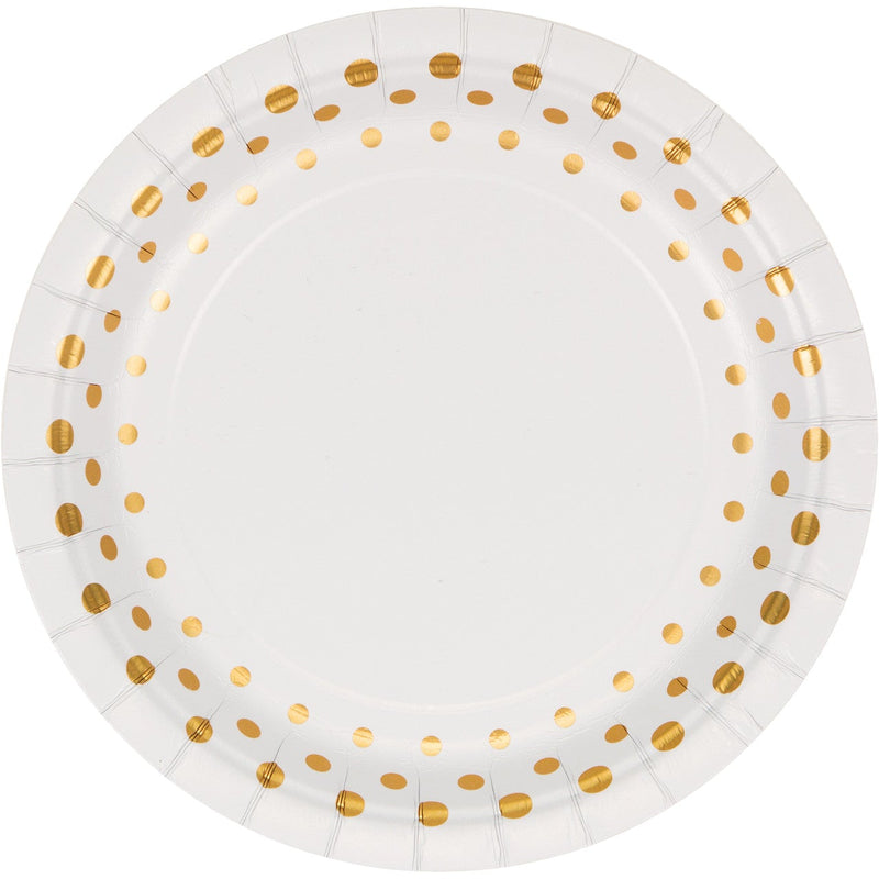 Sparkle and Shine Gold  7" Lunch Plates