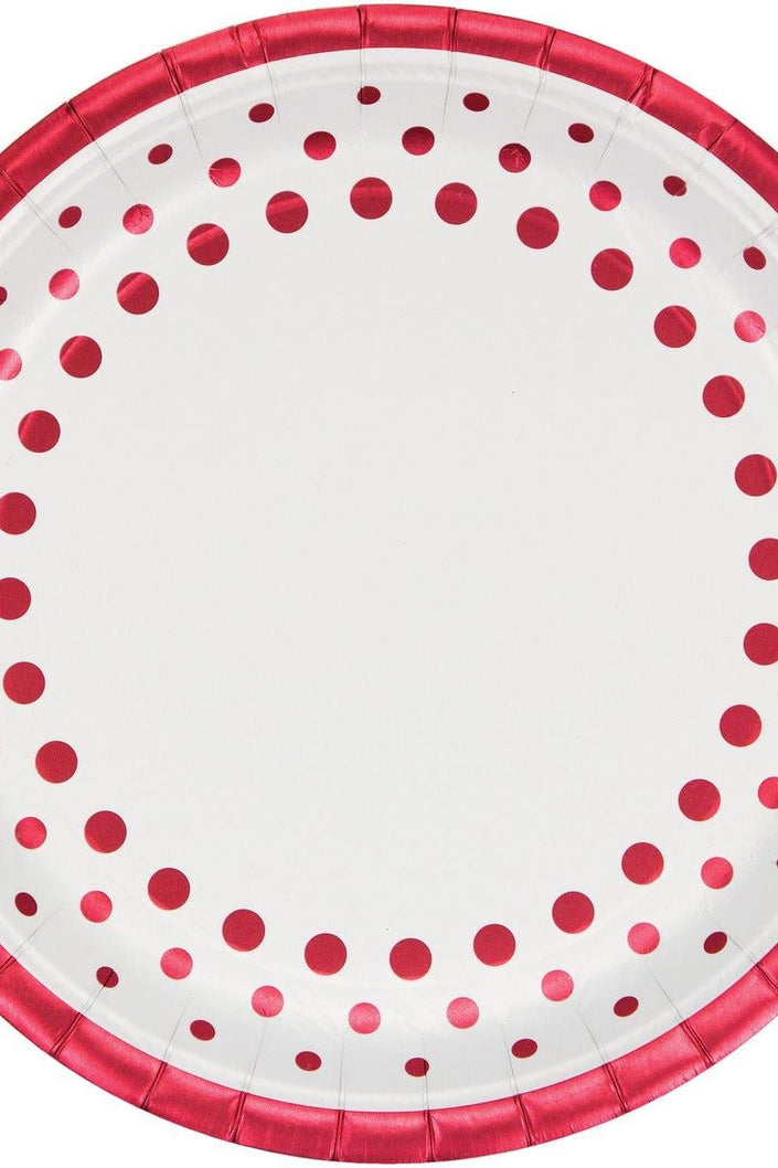 Sparkle and Shine Red Banquet Plates