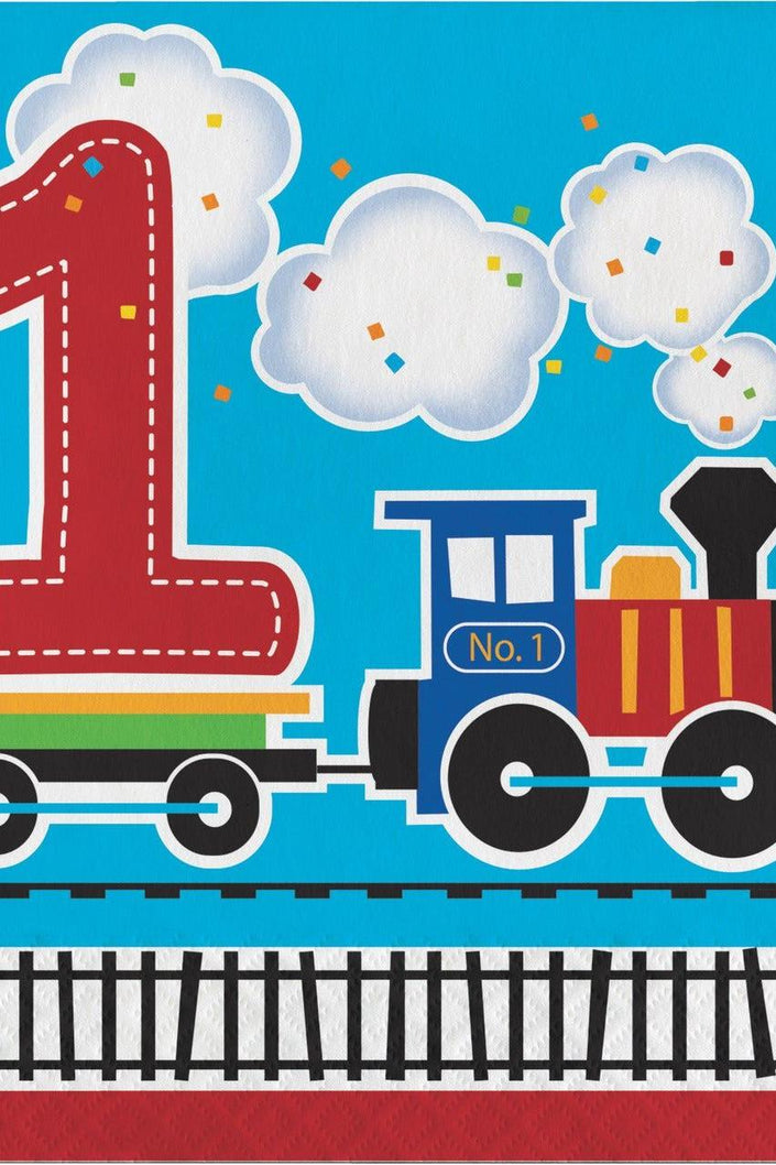 All Aboard Lunch Napkins 1st Birthday