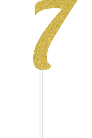 Glitter Cake Topper Gold 