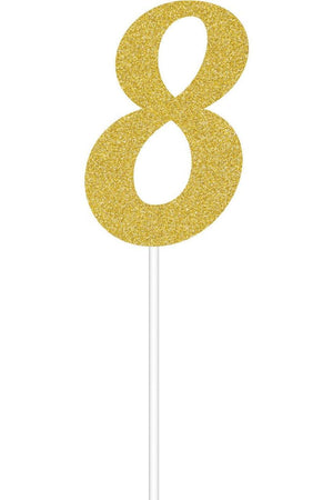 Glitter Cake Topper Gold 