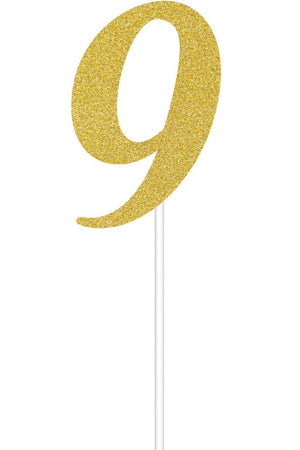 Glitter Cake Topper Gold 