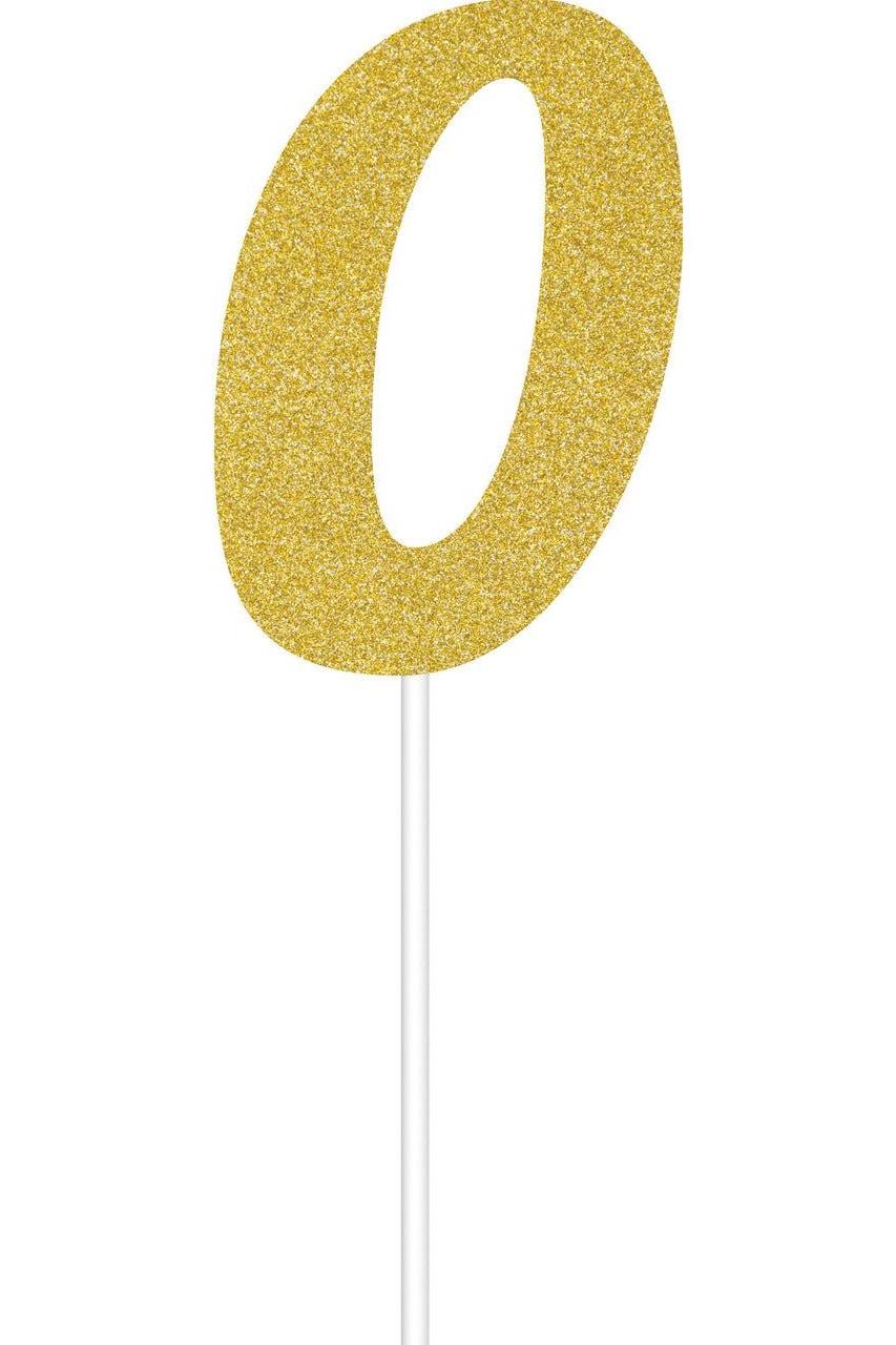 Glitter Cake Topper Gold 