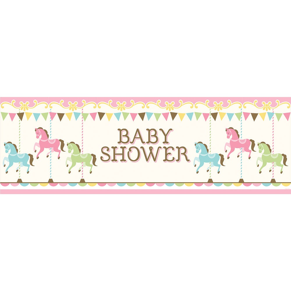 Carousel Giant Party Banner Bab