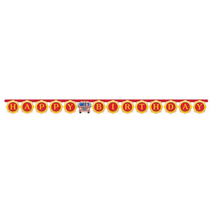 Flaming Fire Truck Large Jointed Banner