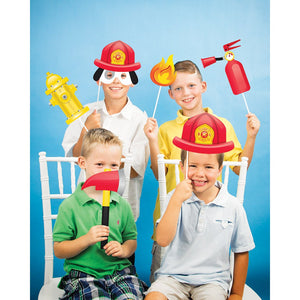 Flaming Fire Truck Photo Props