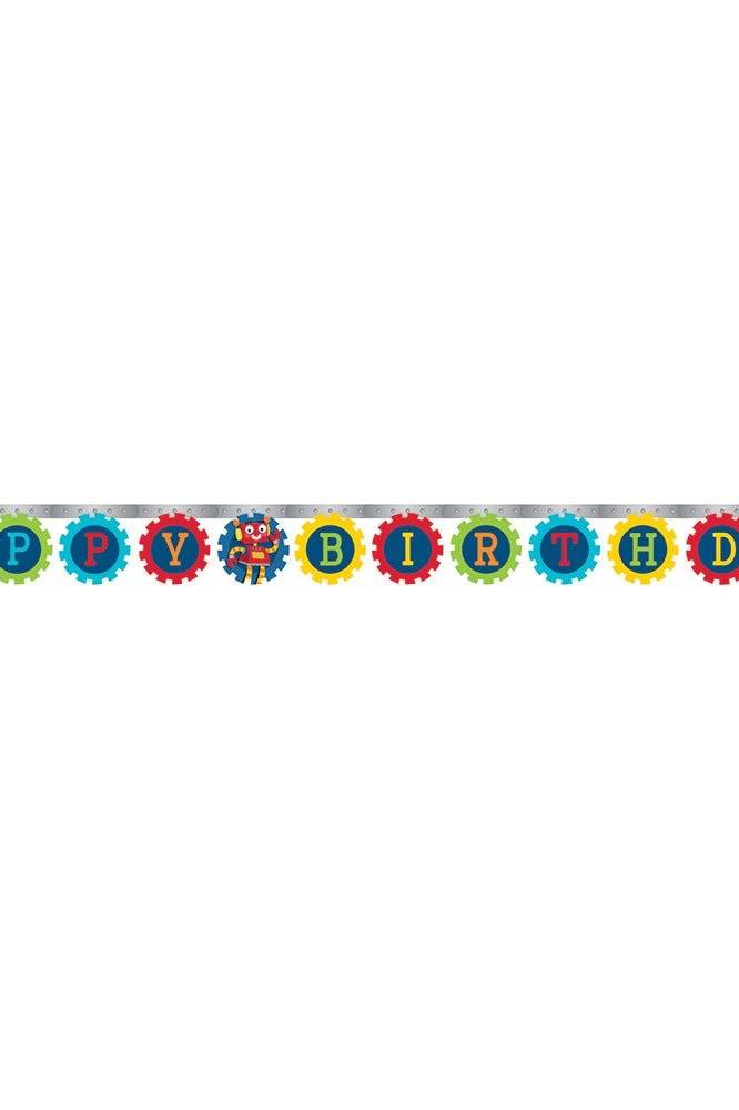 Party Robot Fair Birthday Banner