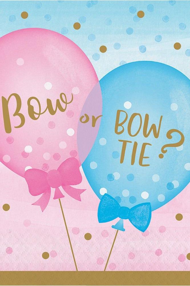 Gender Reveal Balloon Lunch Napkins