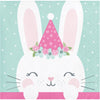 1st Year Bunny Beverage  Napkins  Bunny with Hat