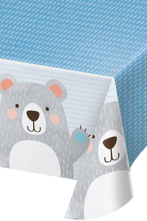 1st Birthday Bear Plastic Tablecover