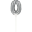 Silver Mini Inflated Balloon Number 