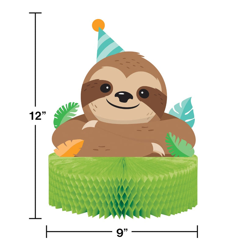 Sloth Party Honeycomb Centerpiece