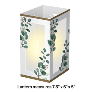 Eucalyptus Greens Centerpiece Lantern ( 1 count)
