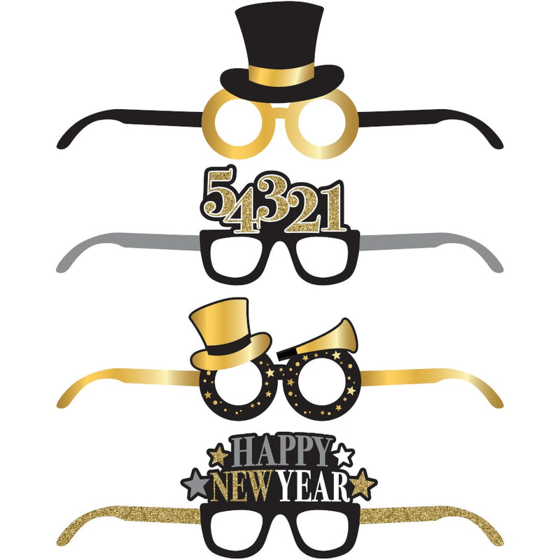 New Year Paper Glasses (4 counts)