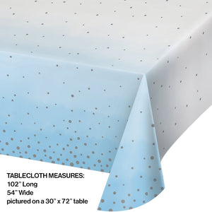 Blue & Silver Paper Tablecover 54