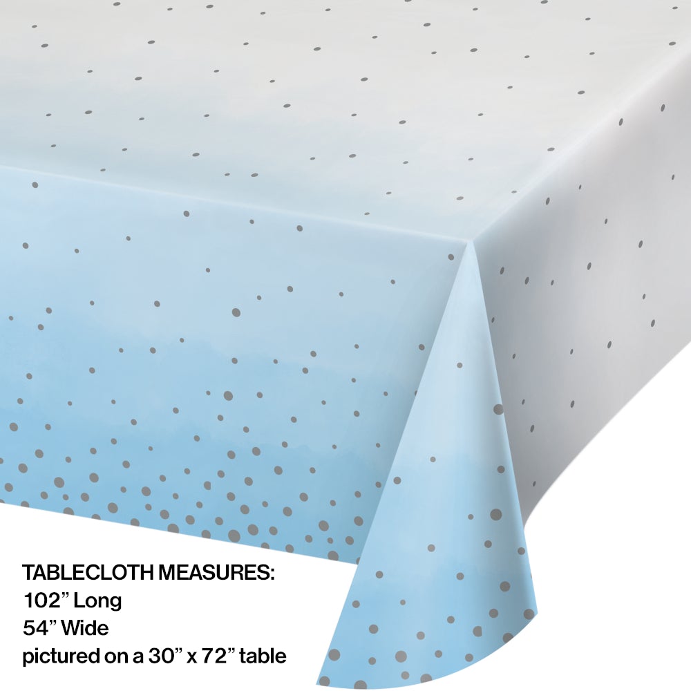Blue & Silver Paper Tablecover 54