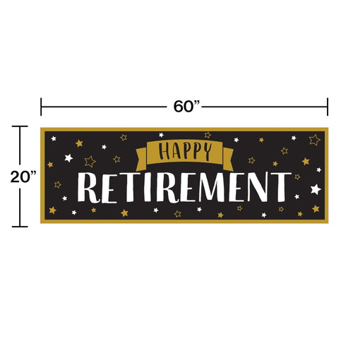 Adventure Begin Giant Banner Happy Retirement 60" wide x 20" tall
