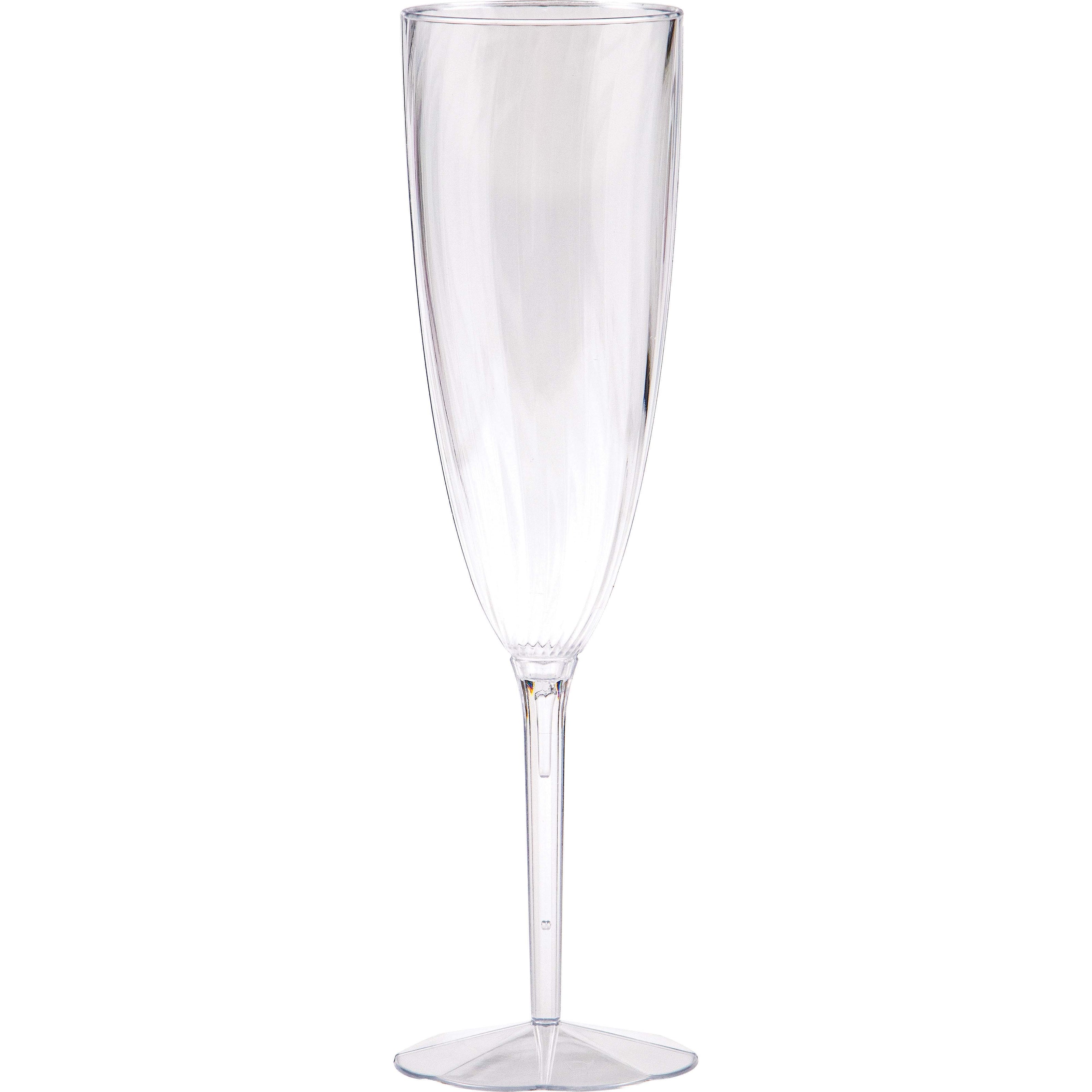 Clear Plastic Champagne Glasses (8 counts)