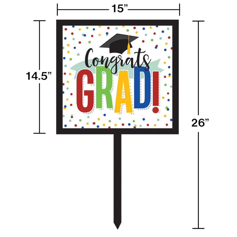 Colorful Graduation Yard Sign