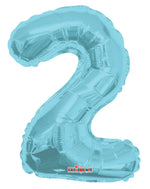 14" Foil Pastel Blue  Number