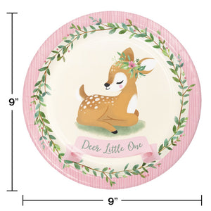 Deer Little One Dinner Plates ( 8 counts)