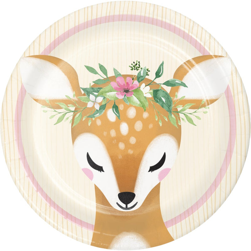 Deer Little One Lunch Plates ( 8 counts)