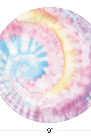 Tie Dye Dinner Plates (8 counts)