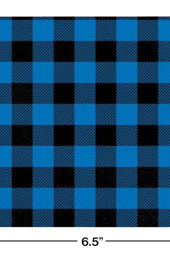 Moose Blue Buffalo Plaid Lunch Napkins