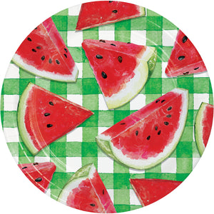 Watermelon Check Lunch Plates (8 counts)