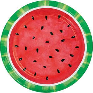 Watermelon Check Dinner Plates ( 8 counts)