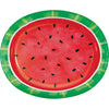 Watermelon Check Oval Plates ( 8 counts)