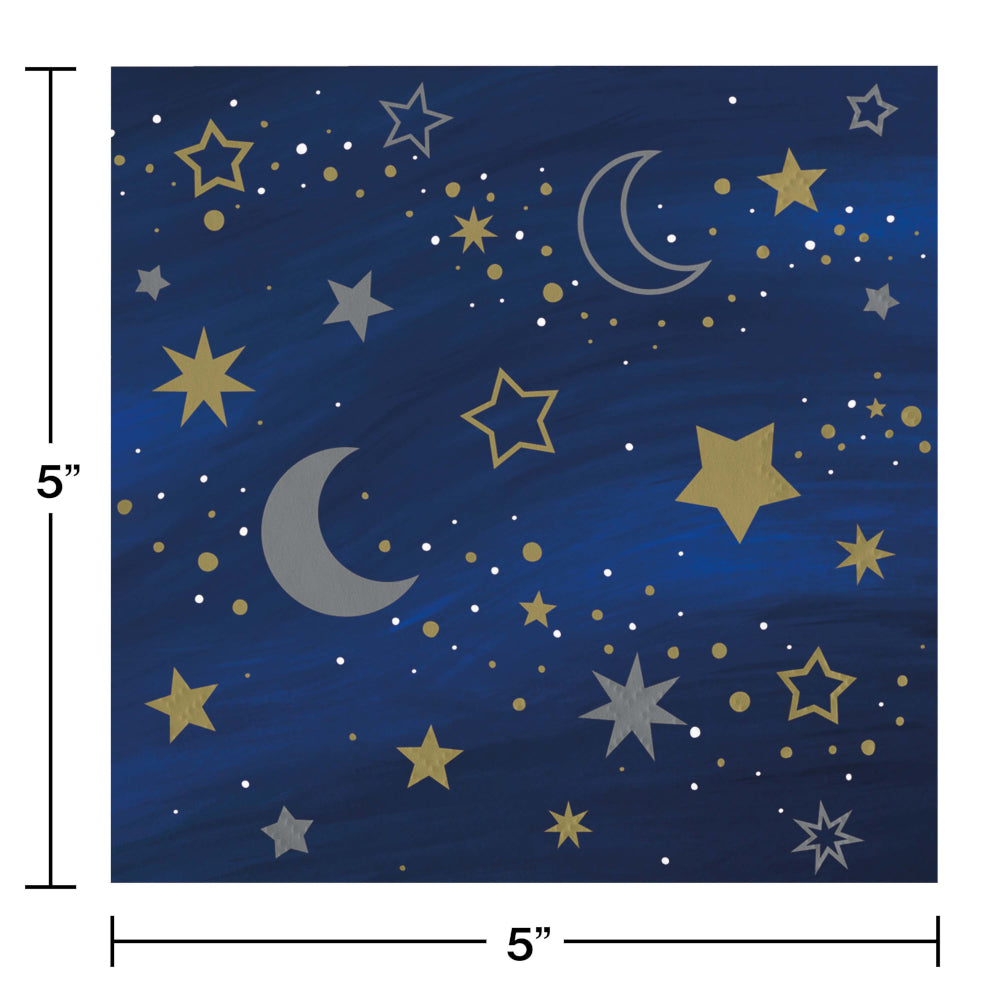 Starry Night Star Beverage Napkins (16 counts) 2 Ply