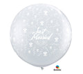 3 Just Married with Flowers Balloon