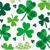 St. Patricks Patterned Shamrock's Beverage Napkins (16 counts) 2-Ply