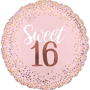 28″ Sixteen Blush – Sweet 16 – Foil Mylar Balloon – Anagram