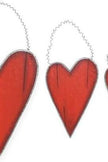 Burton & Burton Hanging Elongated Hearts Astd, 3 Assorted