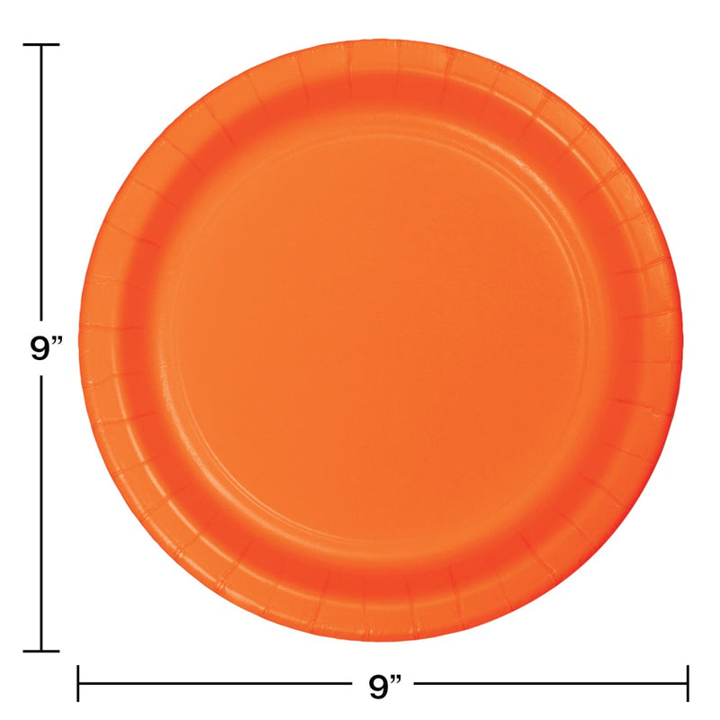 9" Dinner Plates Sunkissed Orange (24 counts)