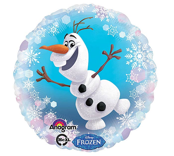 17" Disney Frozen Character Olaf foil balloon.