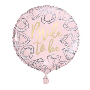 Pink Diamond Bride to Be Round Foil Balloon 18