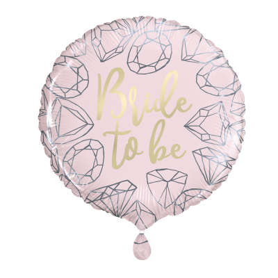 Pink Diamond Bride to Be Round Foil Balloon 18"