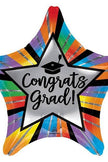 Graduation Congrats Grad Star 19-Inch Foil Balloon