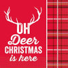 Plaid Deer Christmas Luncheon Napkins 16ct