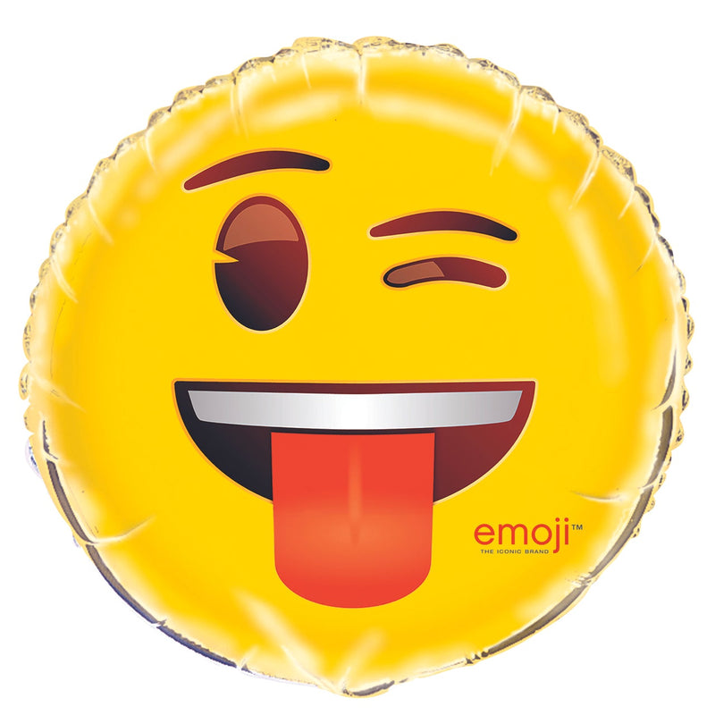 18" Wink Emoji Foil Balloon