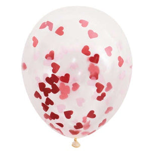 Transparent Latex Balloons with Heart-Shaped Confetti 16