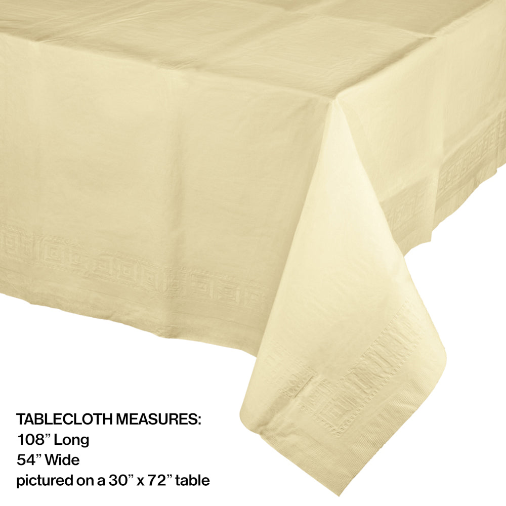 Ivory  Paper Tablecloth 54