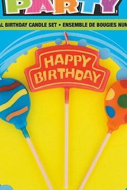 Balloon Birthday Candle Set