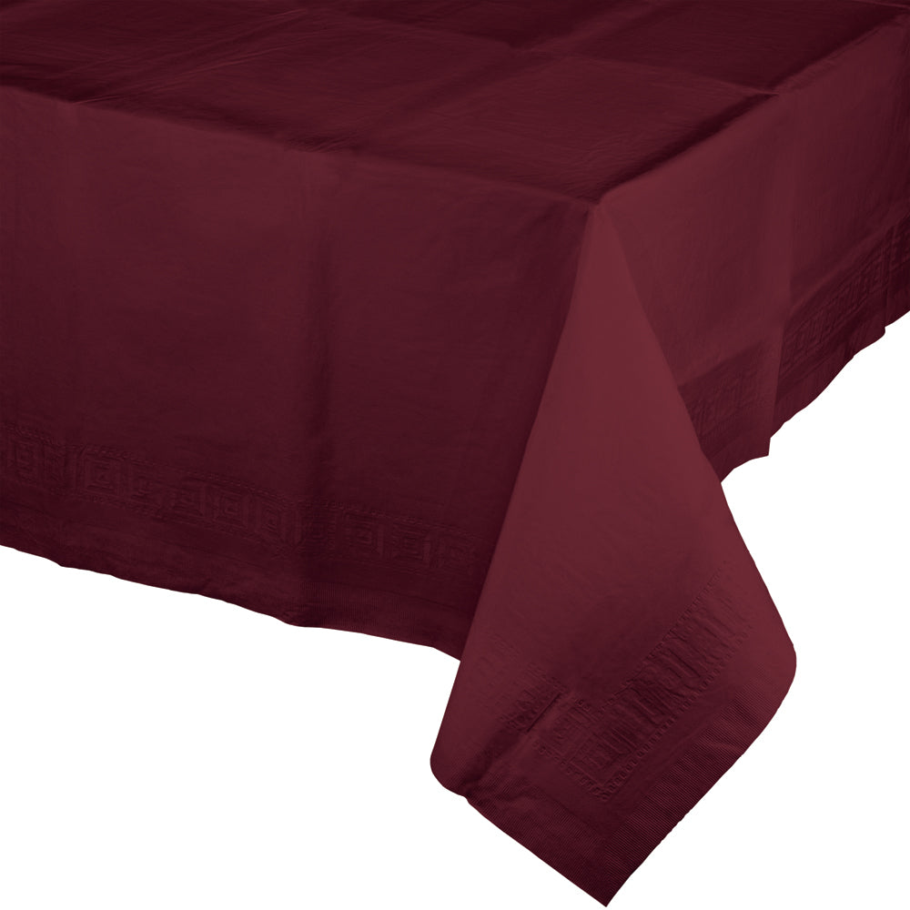 Burgundy Paper Tablecloth 54